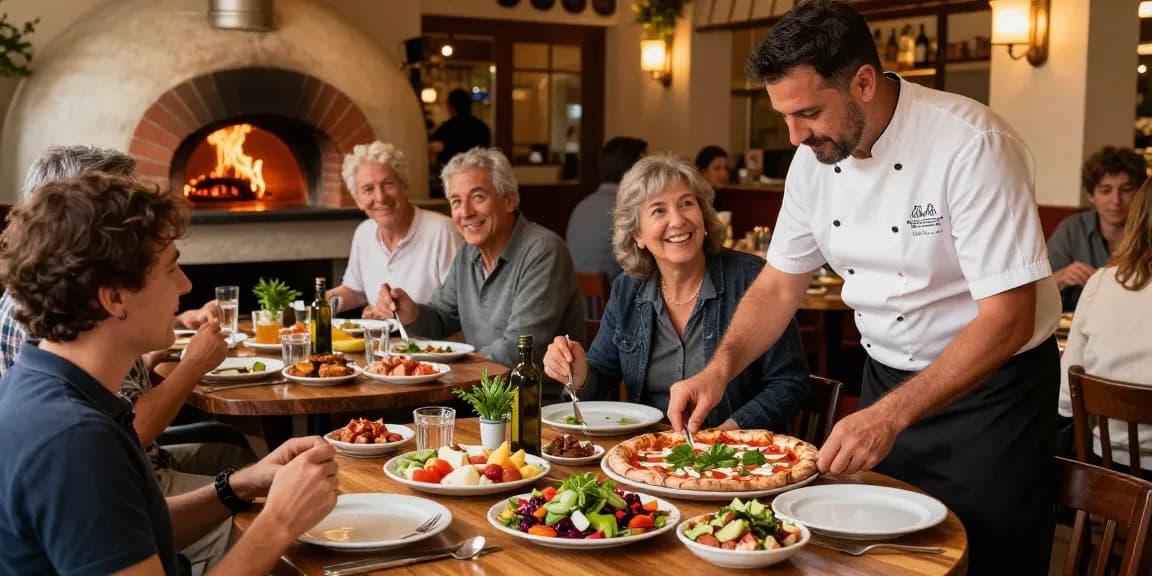 Delicious Italian pizza preparation scene with pg soft ambiance in a cozy pizzeria.
