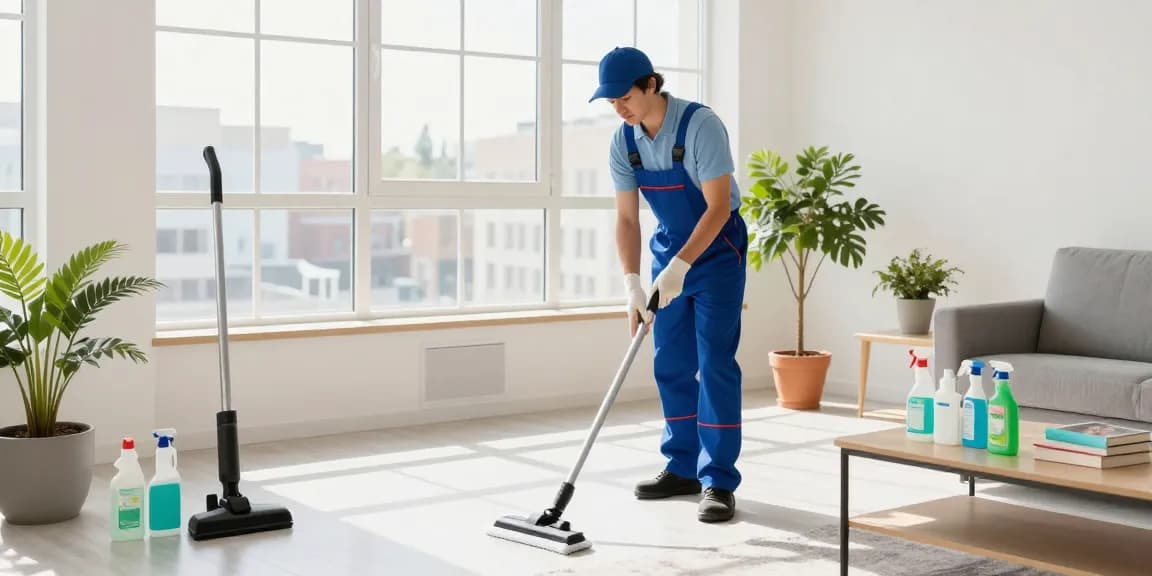 Professional umzugsreinigung bern service in a spotless apartment, showcasing eco-friendly cleaning supplies and bright, inviting interior.