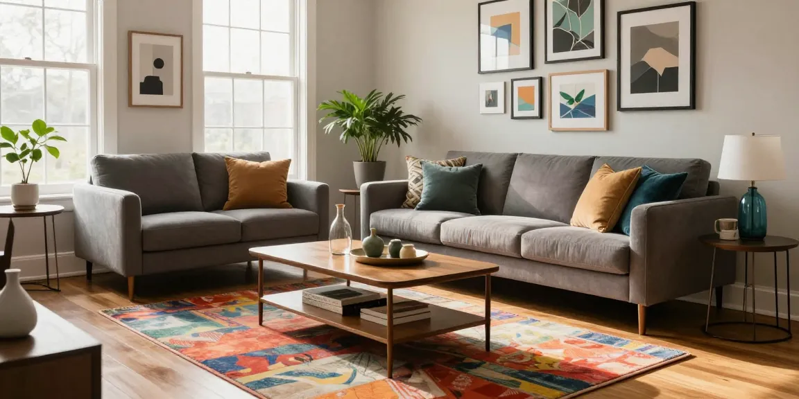 Stylisches Wohnzimmer mit modernen Möbeln, ideal für Käufer von günstigen Möbeln online.