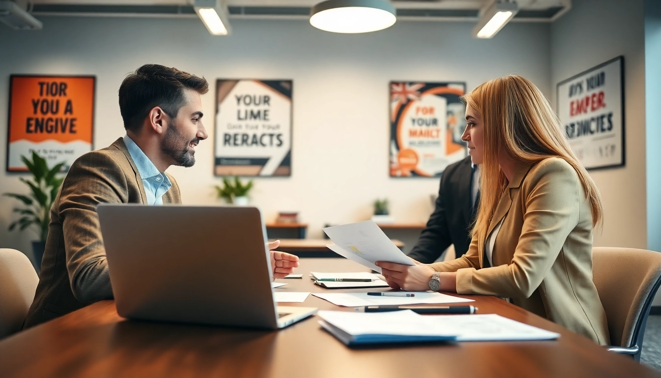 Headhunter Ingenieure beraten talentierte Ingenieure in einem modernen Büro.