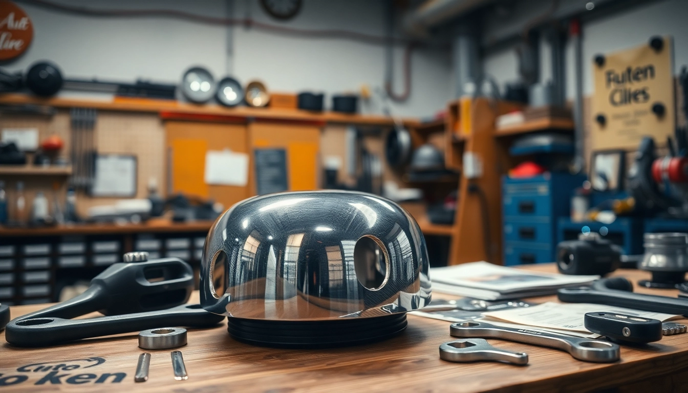 Auto Kufen in a professional workshop surrounded by tools and automotive parts.