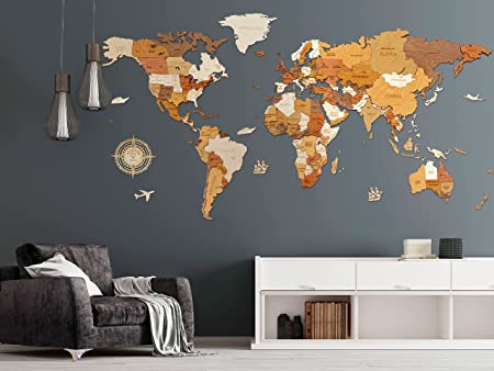 Untersetzer aus Holz mit Weltkarte: Eine stilvolle Ergänzung Ihrer Geschirrkollektion