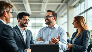 Headhunter Schweiz assists candidates in a modern office environment.