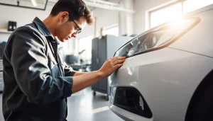 Leasing Schäden beheben München durch einen Fachmann in einer professionellen Werkstatt.
